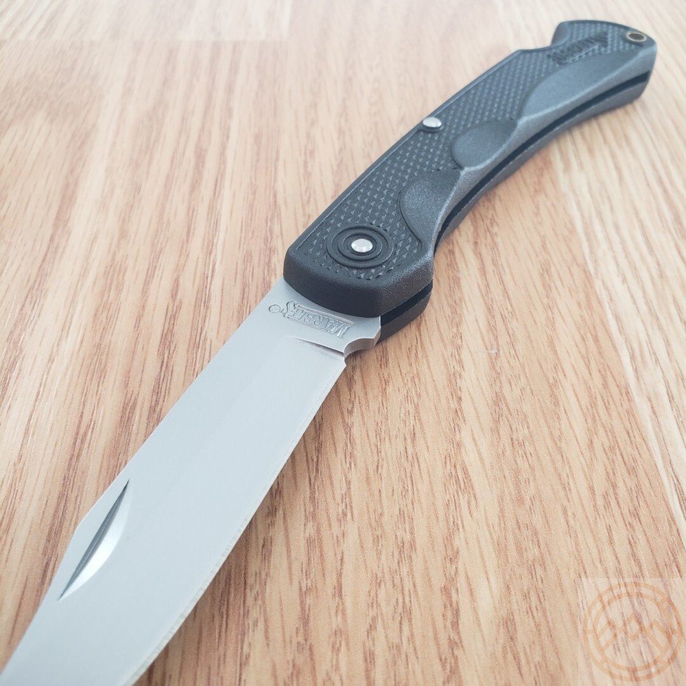 Marbles Lockback Folding Knife 3.75" Stainless Blade Checkered Synthetic Handle