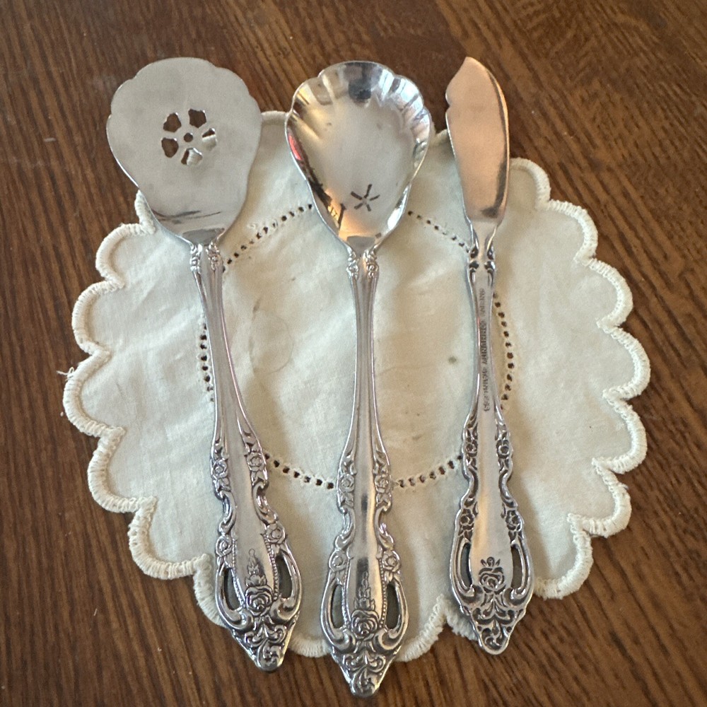 Oneida Brahms Set Of 3 Serving Pieces Community Stainless Flatware
