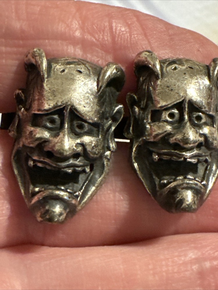 Rare Vintage Devil Face Cuff Links From 1914, Original