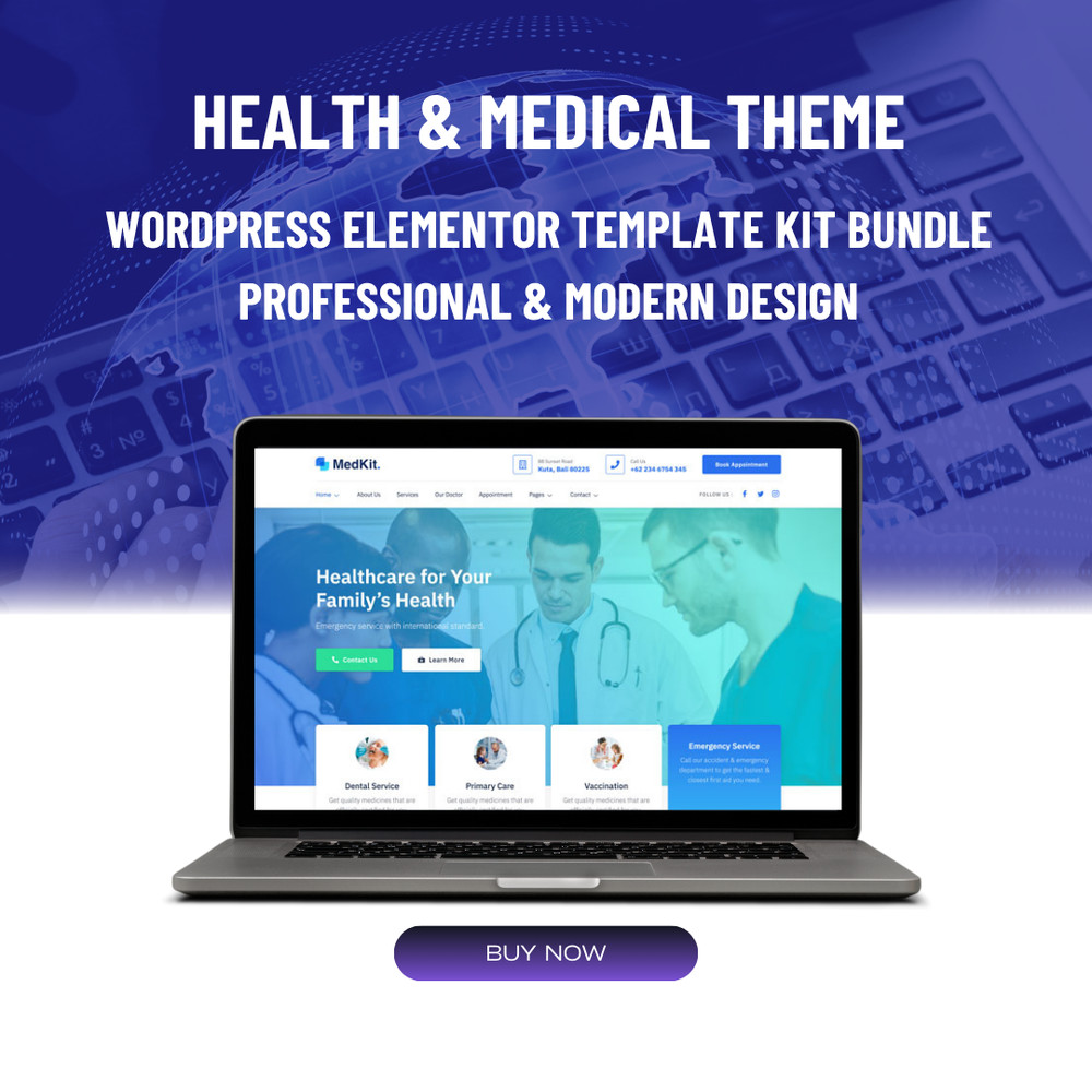 Premium Wordpress Elementor Template Kit Bundle | Health & Medical theme
