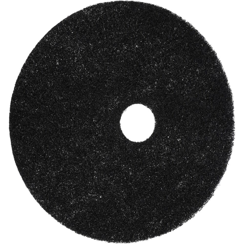 PRO SOURCE Floor Stripping Pads: 5 Pack, Black Coarse Polyester, 19" Diameter