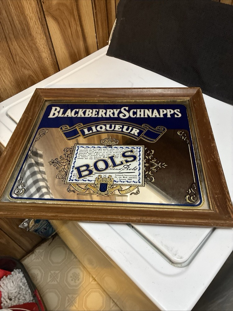 BOLS BlackBerry Schnapps Liqueur Glass Mirror