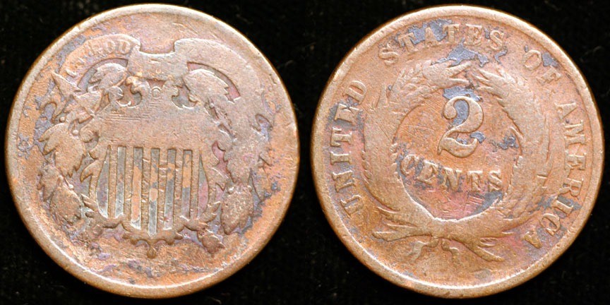 1864  Two Cent Piece