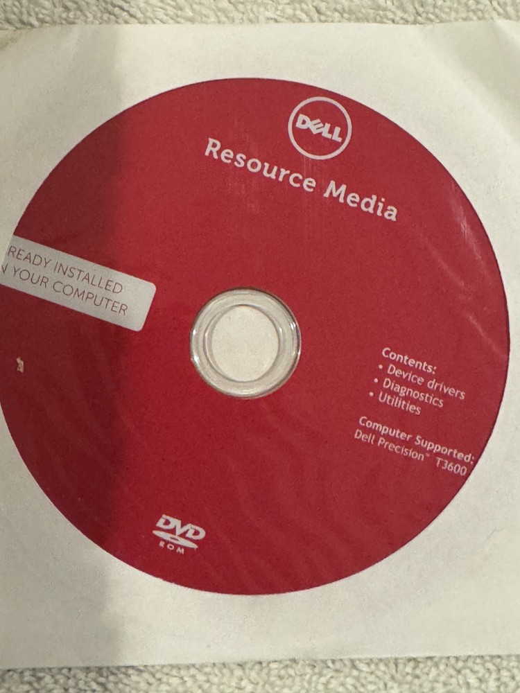 Dell Resource Media - Precision T3600 - CD ONLY/SEALED!!!!