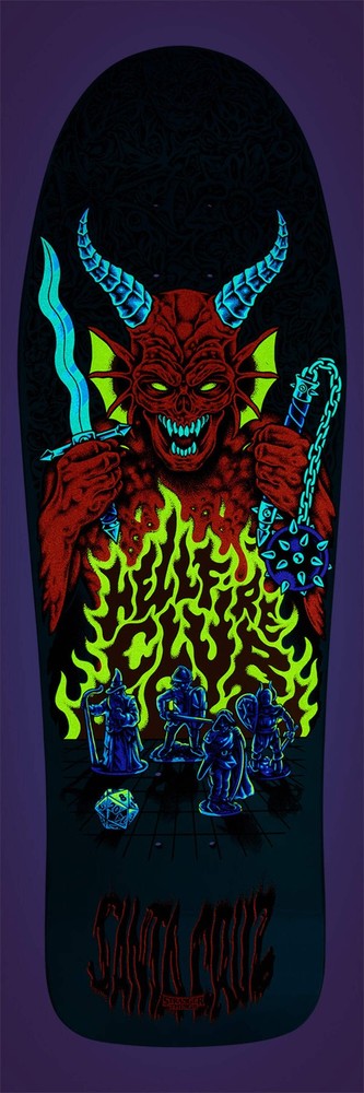 SANTA CRUZ x STRANGER THINGS KNOX HELLFIRE PIT 10.07" SKATEBOARD DECK