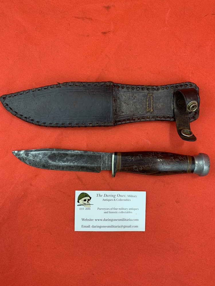 Original WW2 US Early Case Fighting Knife Name Engraved/Personalized