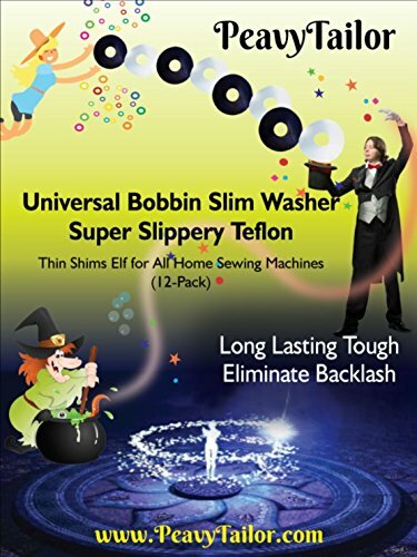 PeavyTailor 12Pcs Slippery Bobbin Washer for all Sewing Machine. Avoid Backlash!