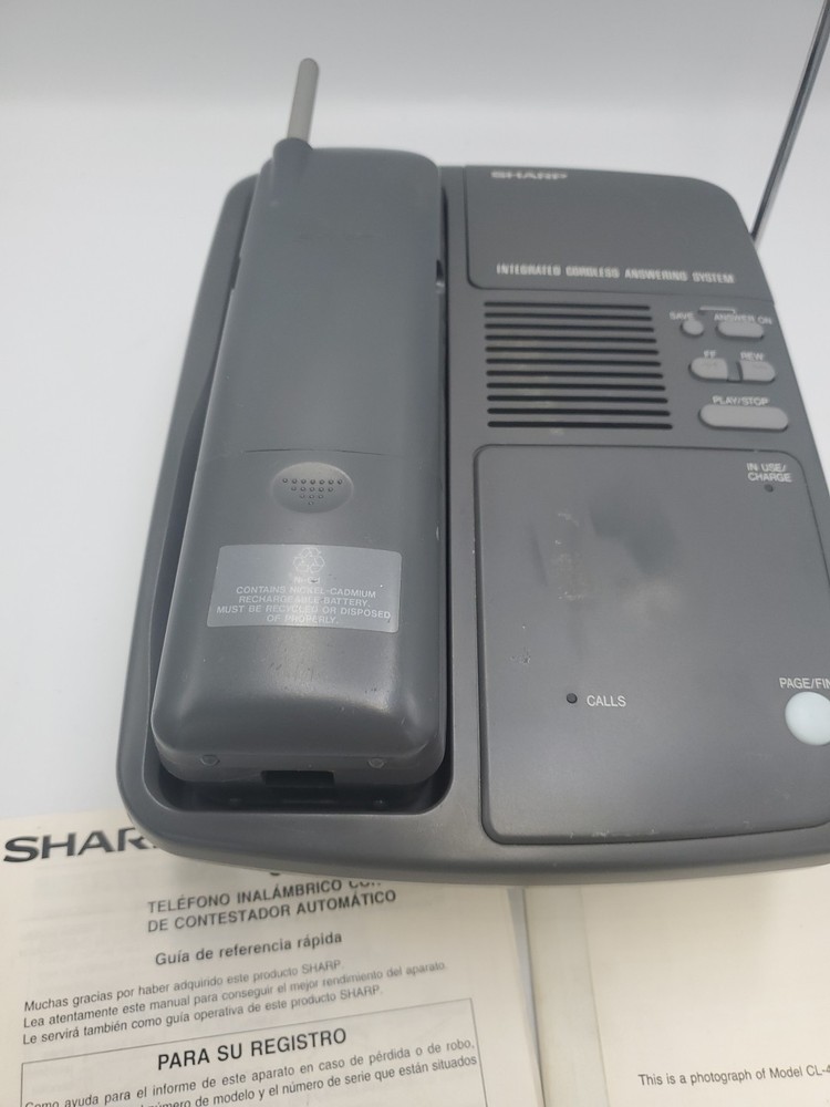 SHARP Integrated Cordless Answering System, FT5400 Gray