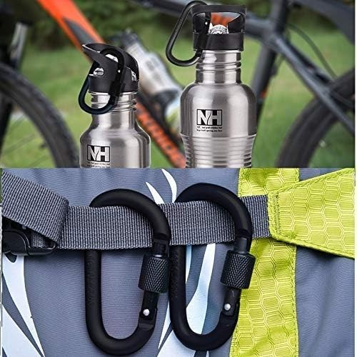 Locking Carabiner Clip, 3 Inch D Ring Clips Spring Snap Key Chain Hook Screw ...