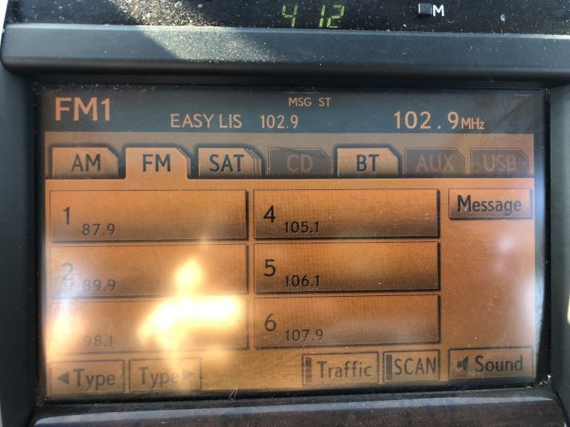 2012 LEXUS ES350 Color Touch Navigation Information Display Screen 892803