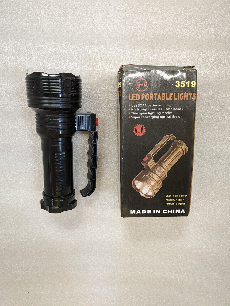 Portable Flash Light (BLACK) Battery Operated