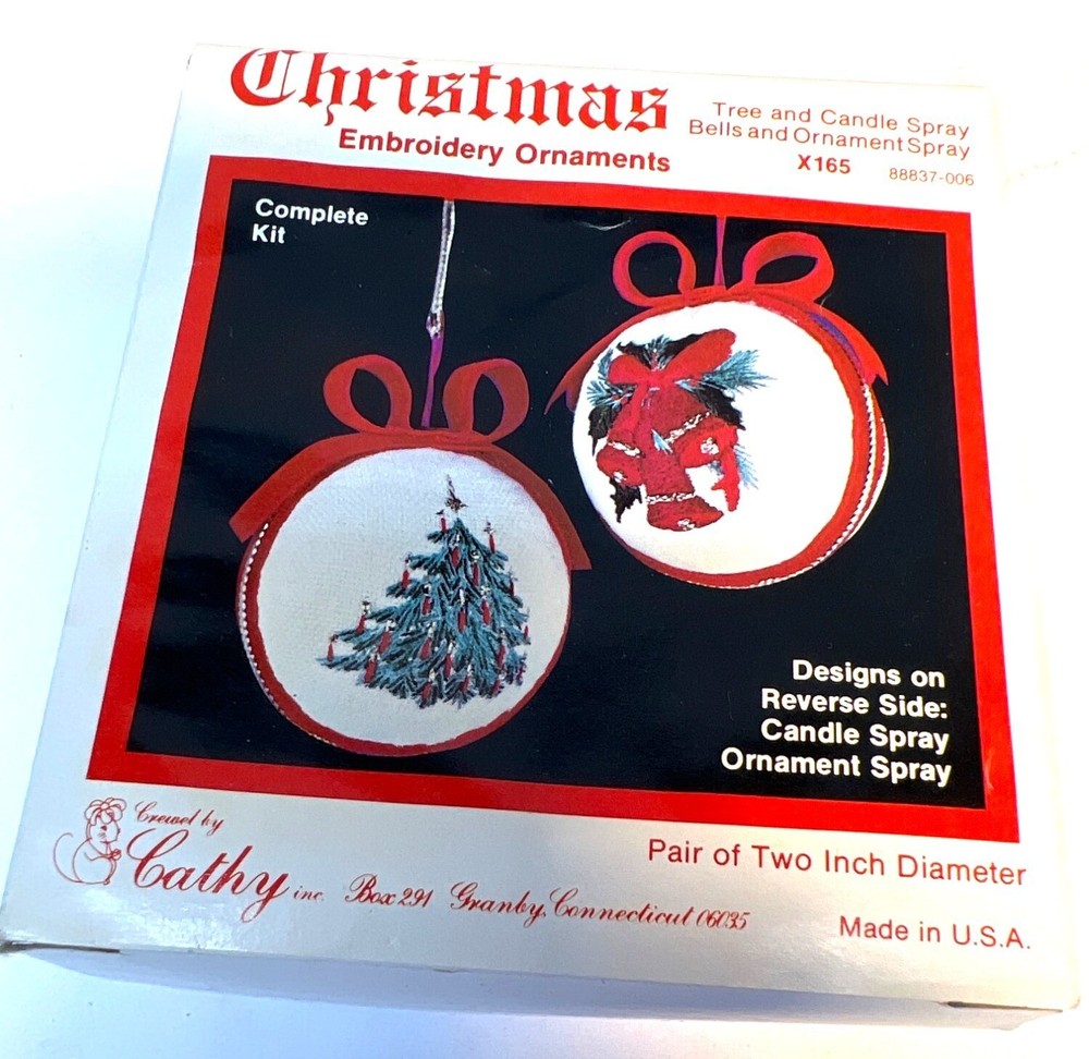 Christmas Embroidery Ornaments Kit Complete