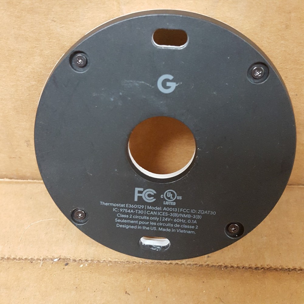 Google Nest Learning Thermostat Wire Base 3rd Generation A0013 - USED - Working