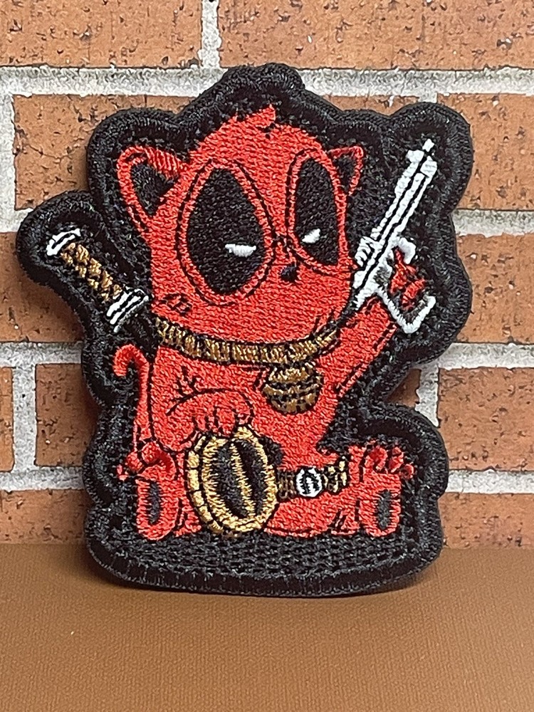 Tactical Morale Patch - Embroidered Lucky Cat Deadpool Patch - Lucky Cat Patch