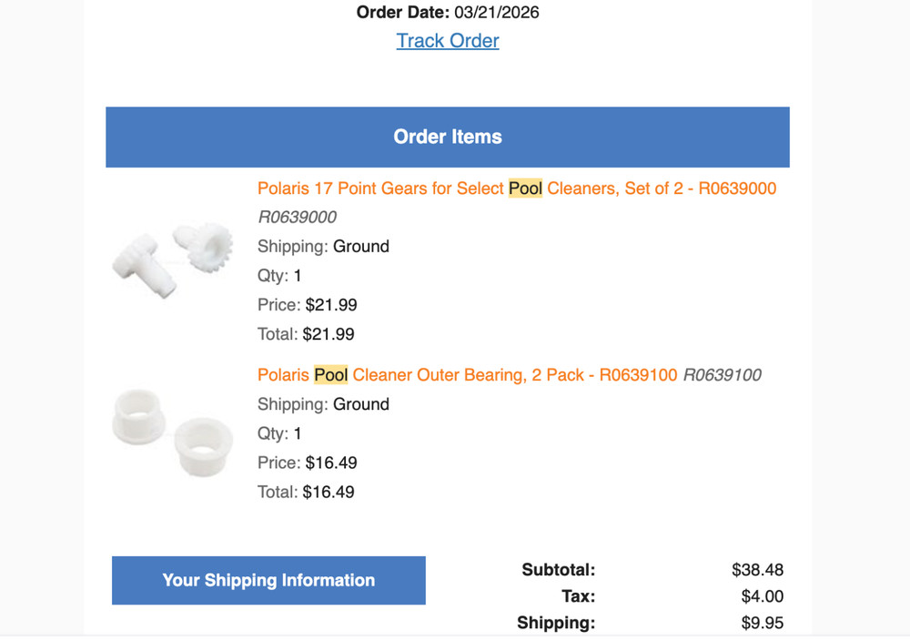 Polaris 9550 sport USED-Not Functioning E10