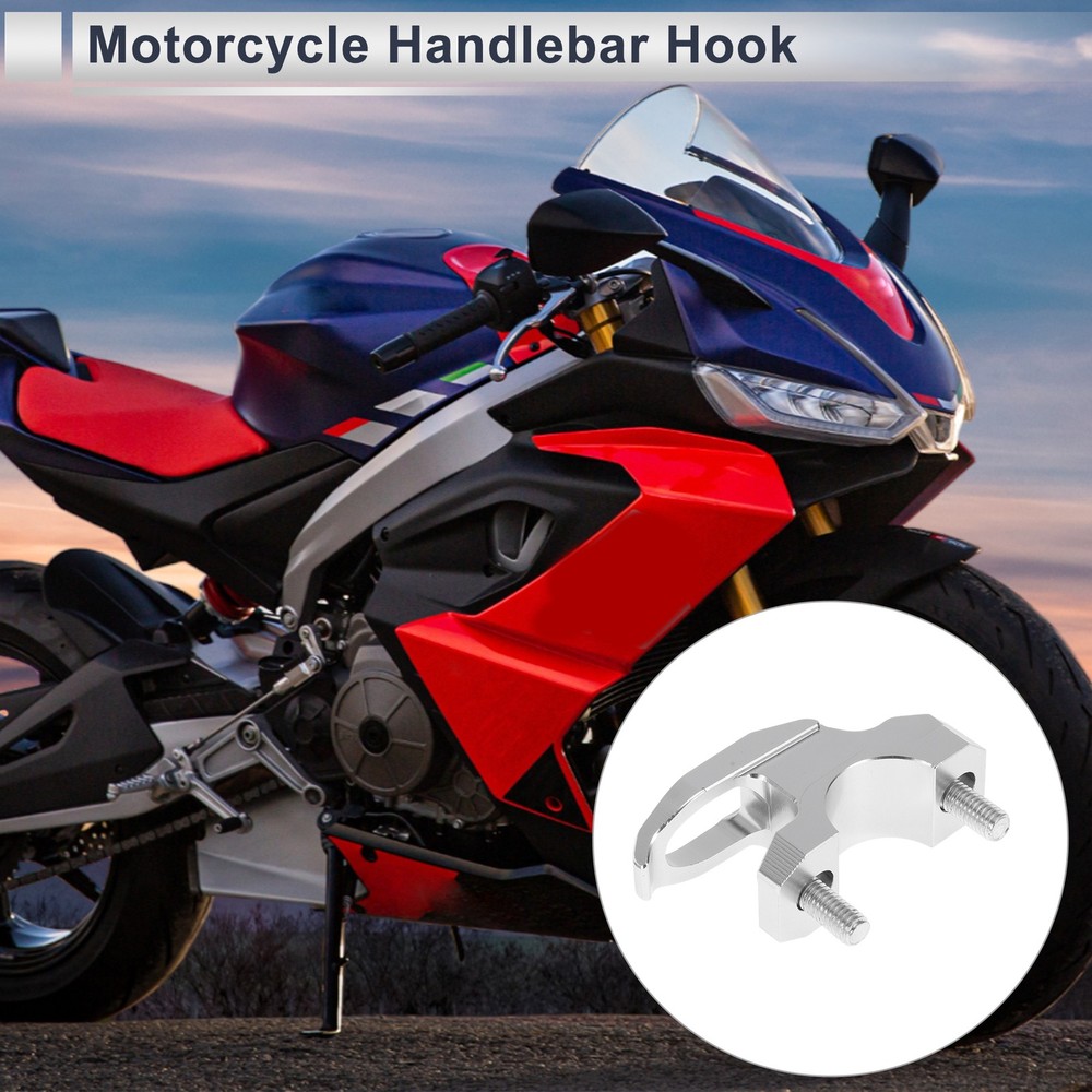 Motorcycle hook 1 set silver 49mm