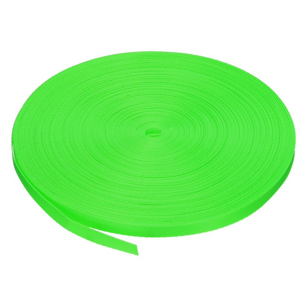 Nylon Webbing Strap Flat 3/8" 50 Yards Oily Green for DIY Backpack Luggage-rack