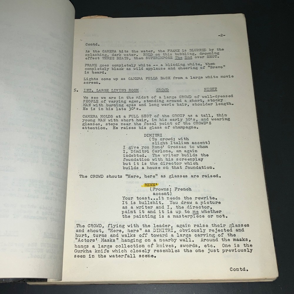 SEVENTH VICTIM (c1970s) Unmade Action-Exploitation w/Casting Notes + COA!
