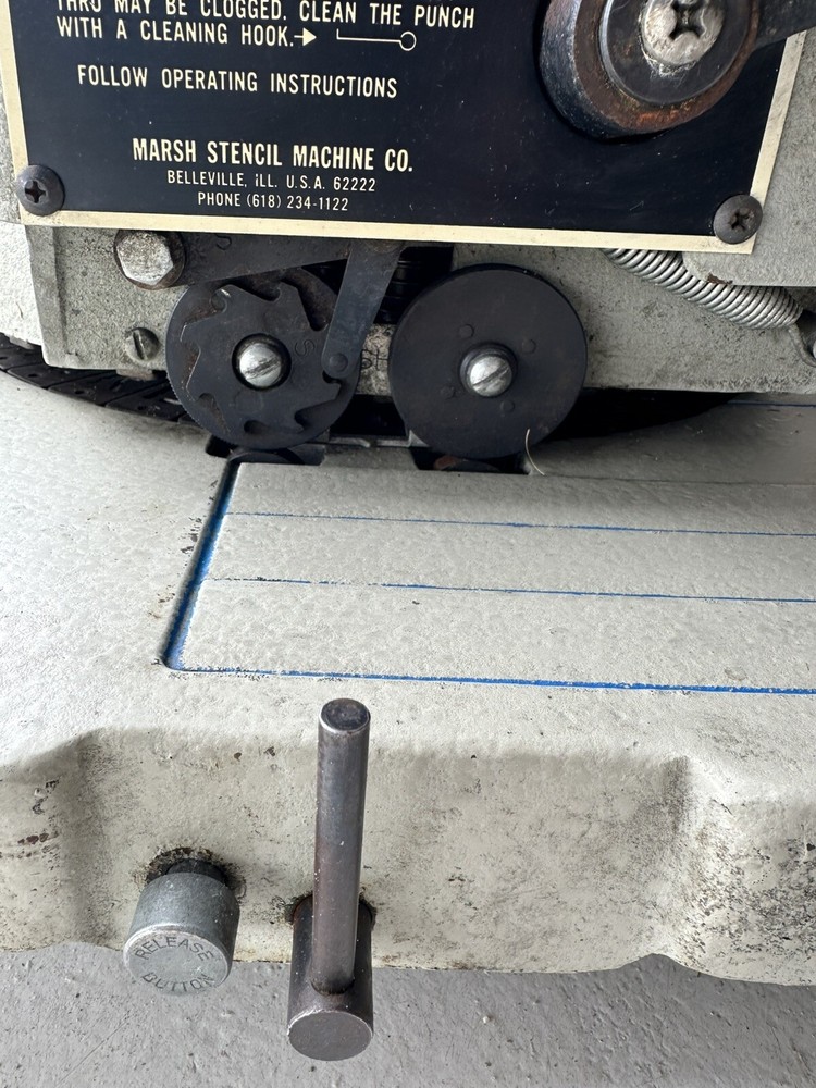 Marsh Model S-48-R Stencil Machine