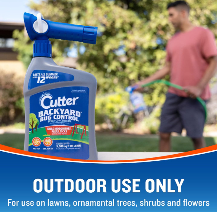 Cutter Backyard Bug Control Spray Concentrate, Fleas,Mosquito Repellent,32 fl oz