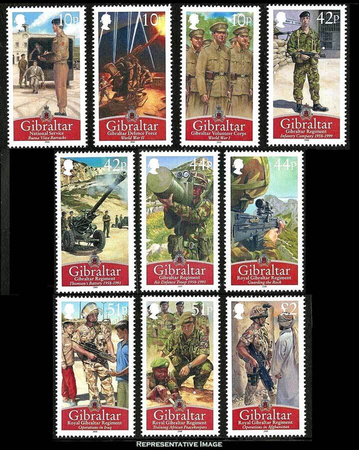 Gibraltar Scott 1158-1167 Mint never hinged.