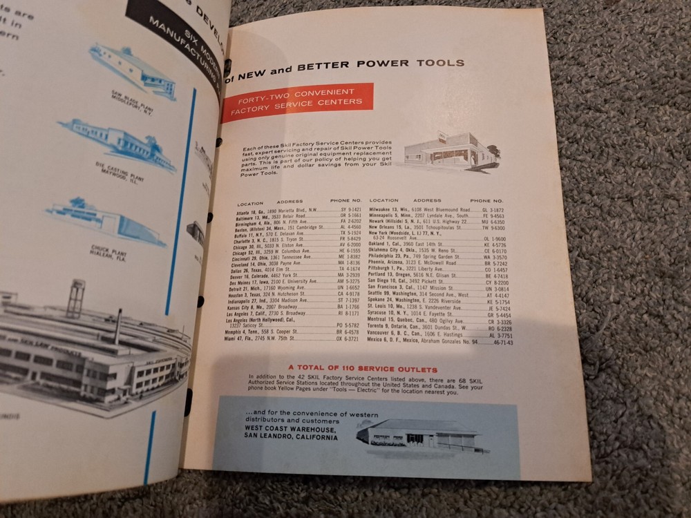 Vintage Skil Power Tools 1962 Saws Hammers