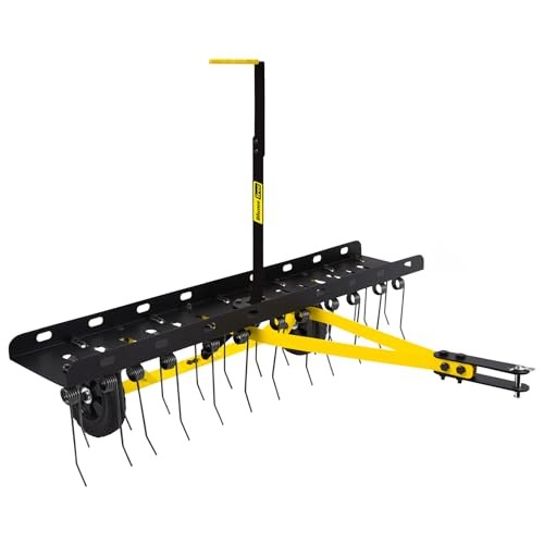48 Inch Tow Behind Dethatcher, Pull Behind Lawn Dethatcher with 24 48-inch