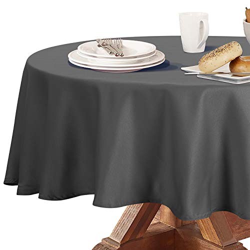 210GSM Round Table Cloth, Water Resistance Microfiber 60" (Round) Grey