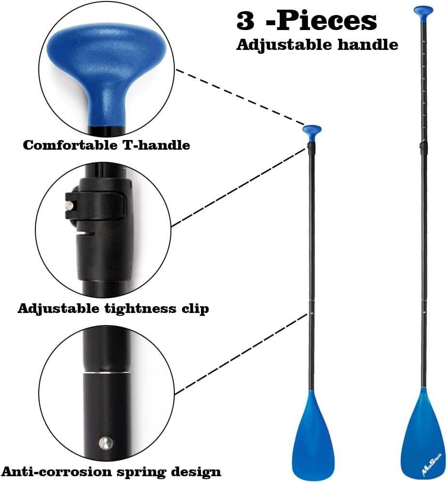 SUP Paddle - Adjustable 3 Pieces Stand Up Paddle Board Paddle with Unique Lock D