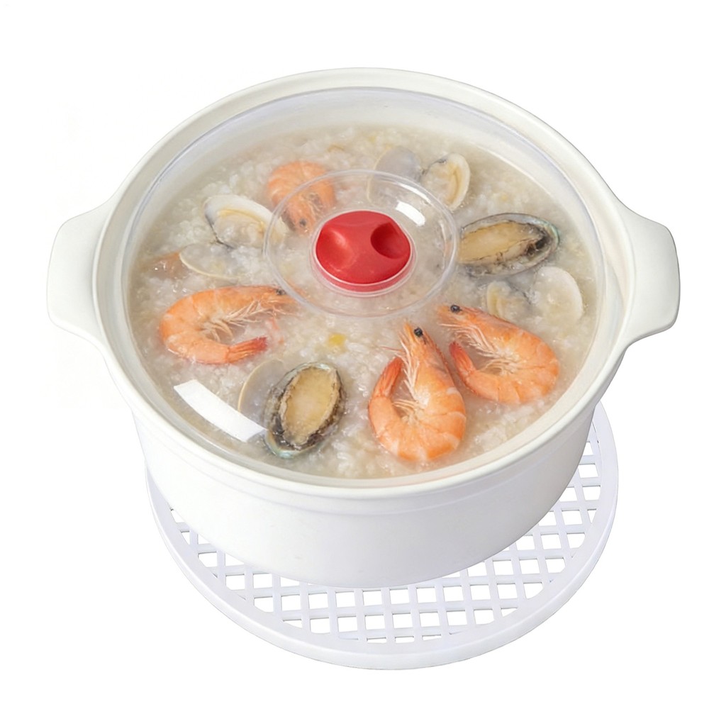 Steamer for Microwave Kitchen Cooking Containers with Lid and security