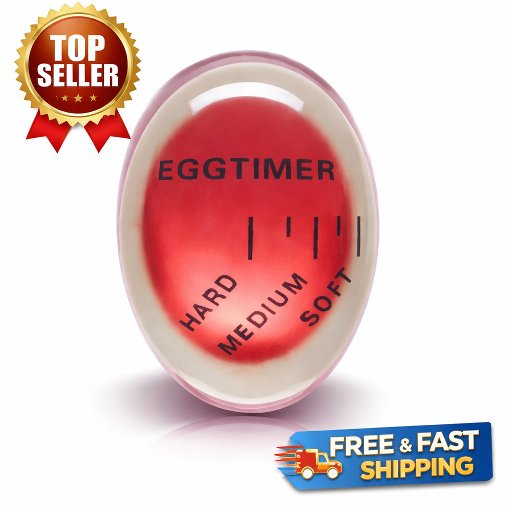 1x Egg Timer, Color Changing, Hard & Soft Boiled Indicator,
