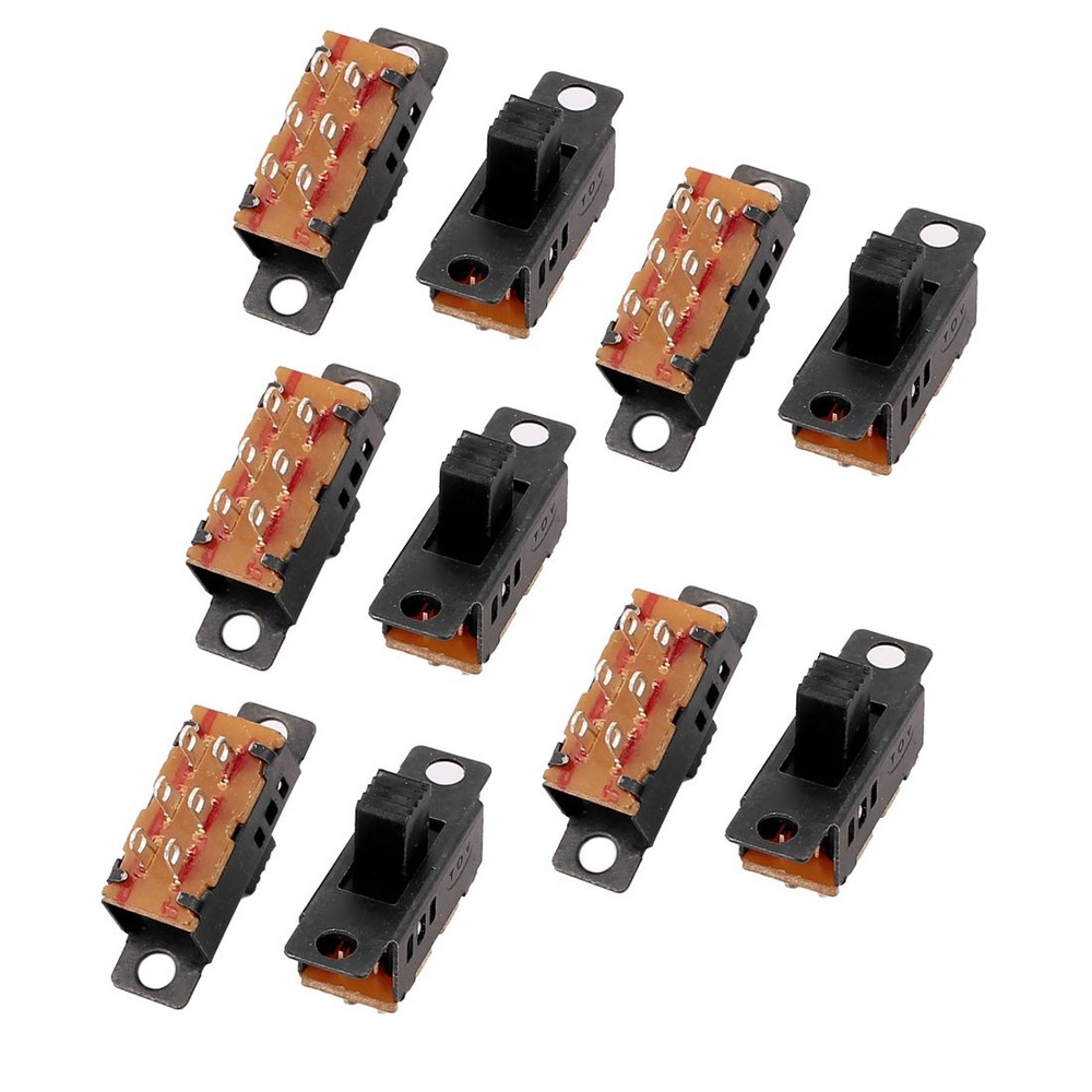10 x 3 Position 6P DPDT Micro Miniature PCB Slide Switch Latching Toggle Switch