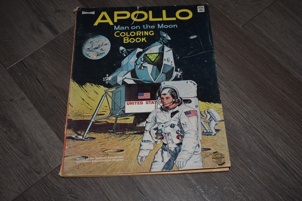 Apollo Man on the Moon Coloring Book 1960s space program