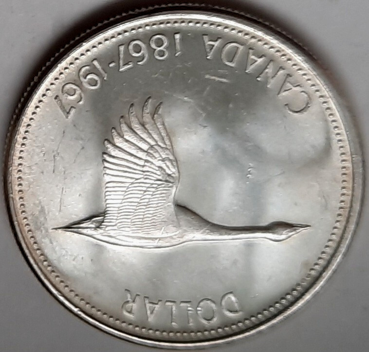 1967 Canada Silver Dollar-Brilliant Uncirculated
