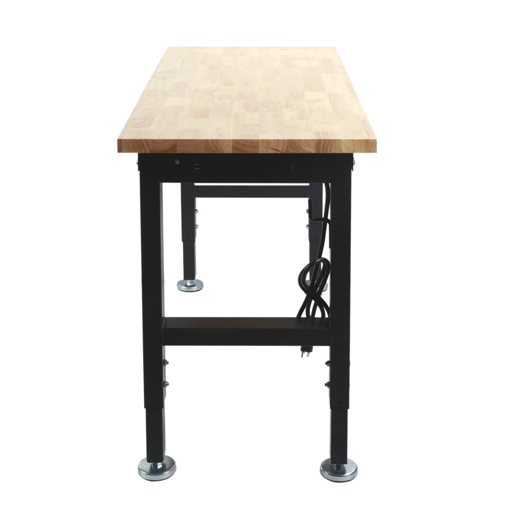 GARAGE WORKBENCH 4-Ft Table Heavy-Duty Adjustable Height Steel Frame