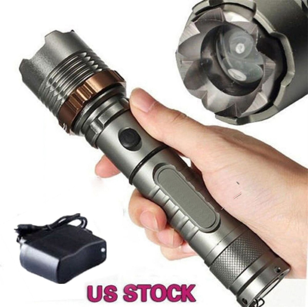 950000000 Lumen Super Bright LED Tactical Flashlight Rechargeable LED Work Light