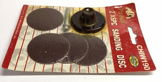 2" 6pc Sanding Disc Set w/ Backing Pad Coarse Discs NEW