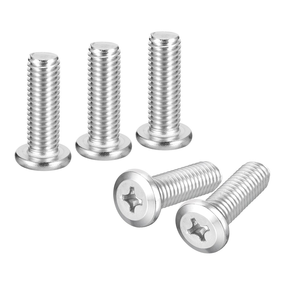 M8x25mm Flat Round Head Phillips Head Screw, 20Pcs Phillips Drive Machine Screw