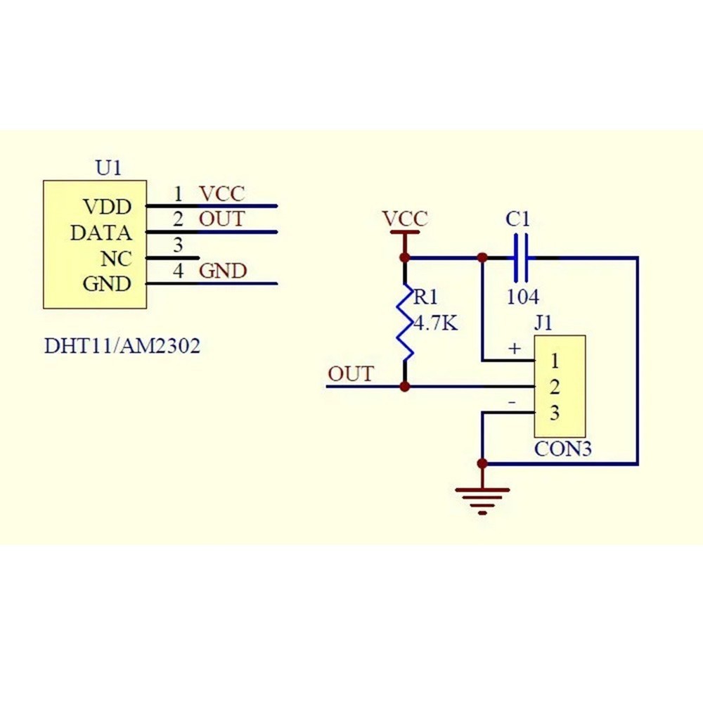 5 Piece Sensor Module for Temperature and Humidity Measurement Applications