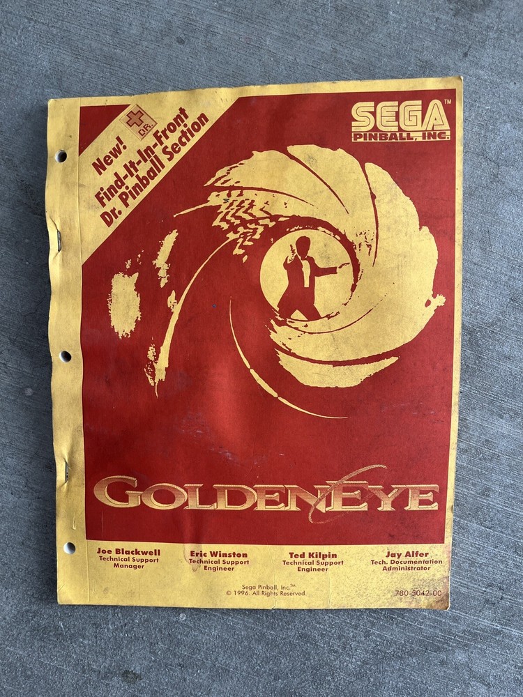 Sega Goldeneye Pinball Manual