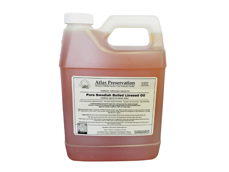 Pure Swedish Boiled Linseed Oil - 1 Quart