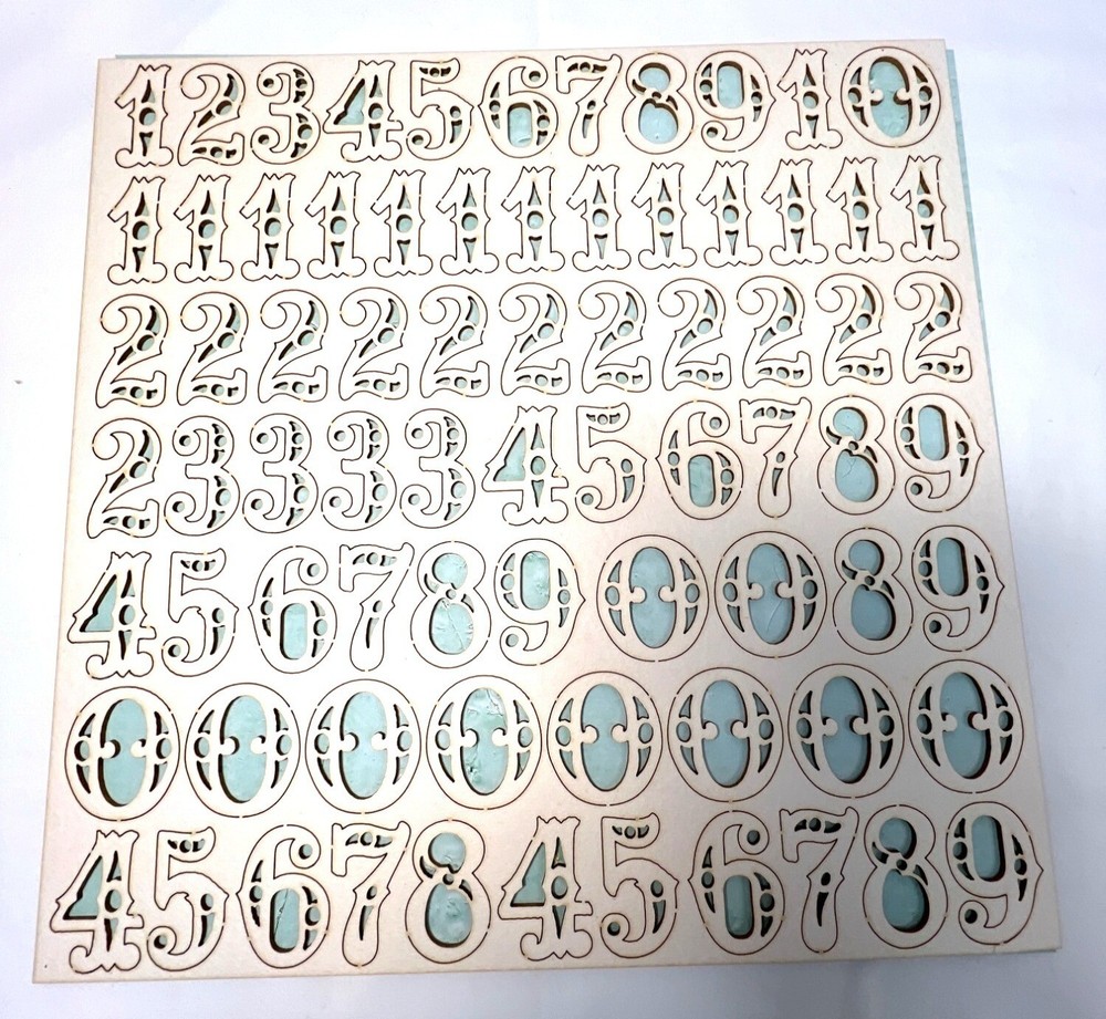 Mintay Chippies Chipboard Decor Elements Numbers Set  MT-CHIP2-D21