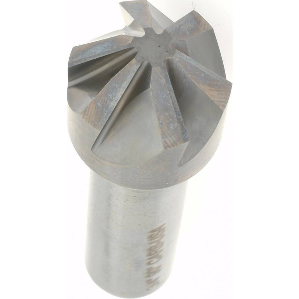 Hertel 3/4" Head Diam, 1/2" Shank, 6 Flute 90° Solid Carbide Countersink Brig...