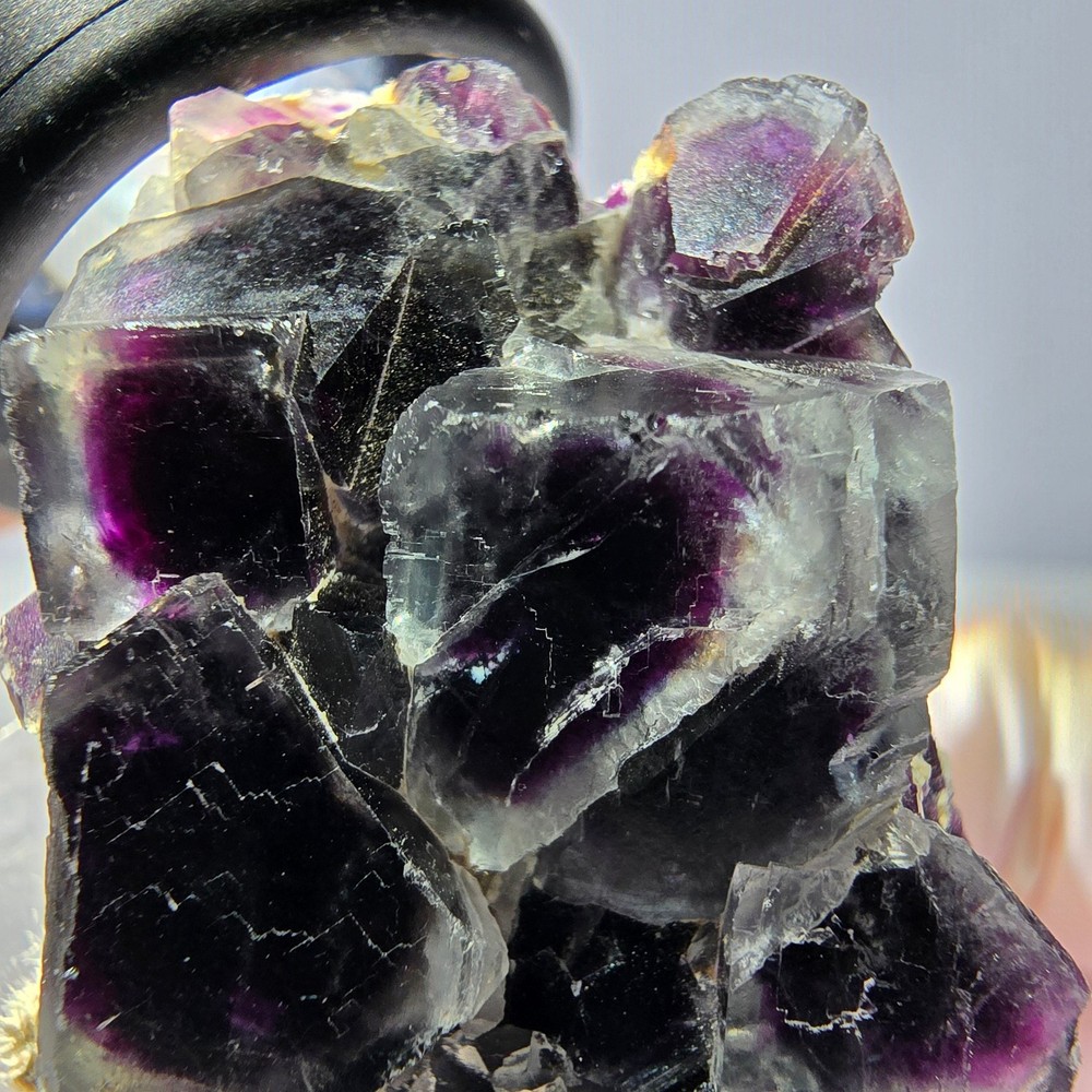 Phantom Fluorite Cube Specimen, purple Okorusu, Namibia 41*29*15mm