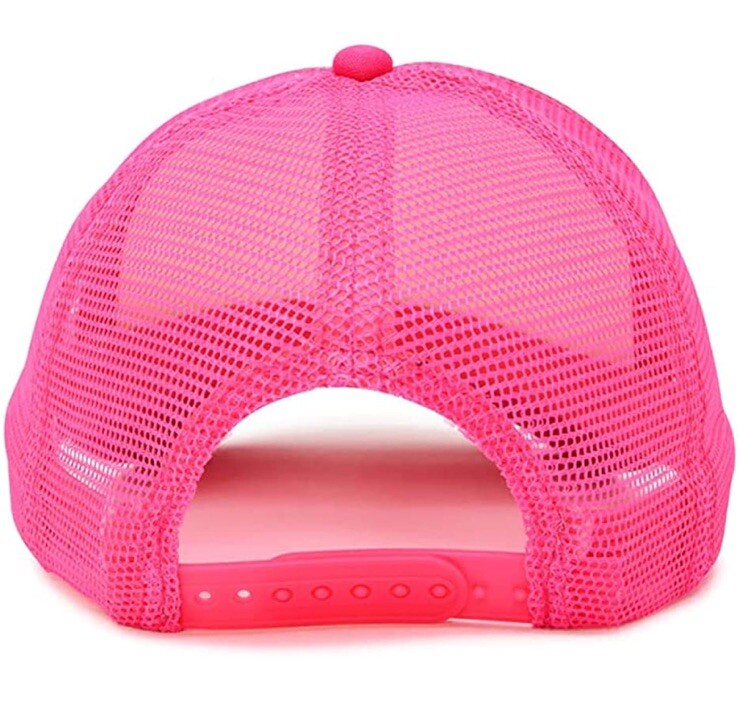 MR.R Sublimation Blanks Polyester Mesh Cap Hat Two Rose Red OPEN BOX