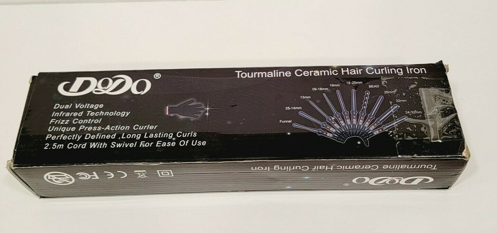 Dodo Tourmaline Ceramic Curling Iron With Beads
