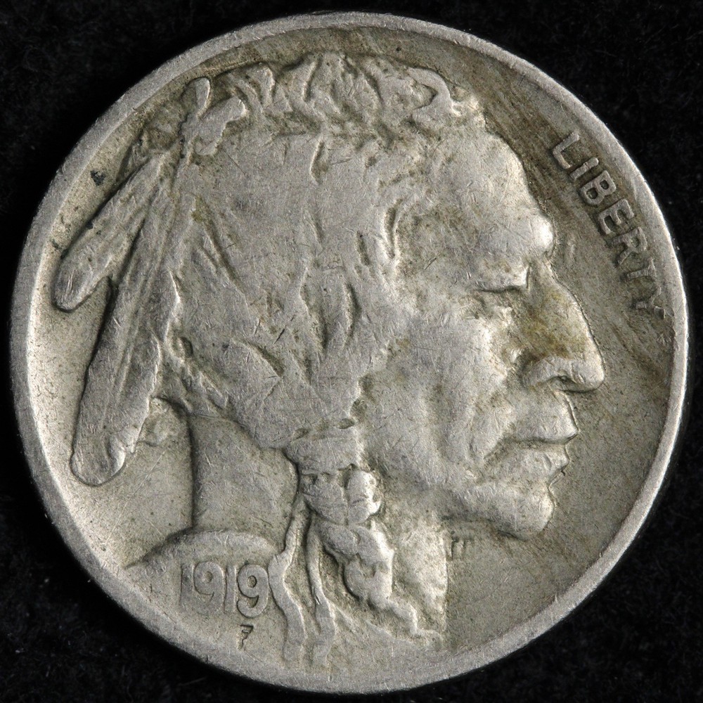 1919-S Buffalo Nickel VF+ E218 DKEU