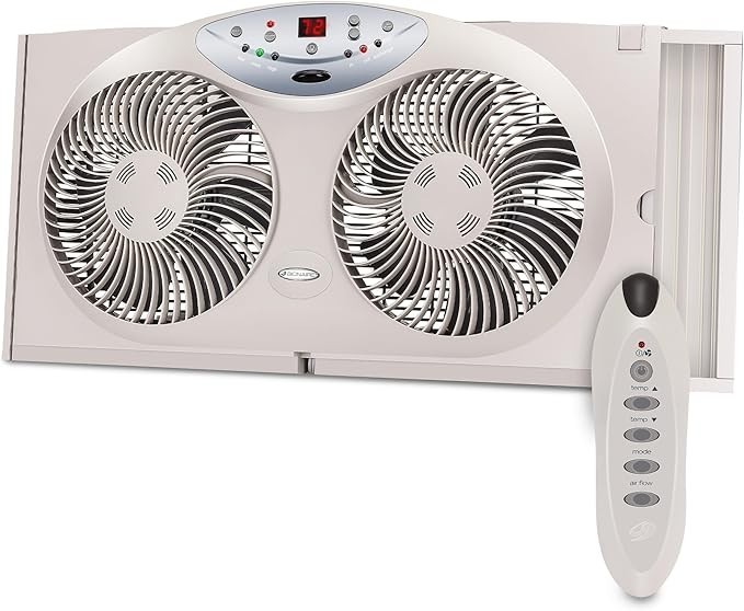 Window Fan with Reversible Airflow Blades – 3-Speed Settings, Programmable