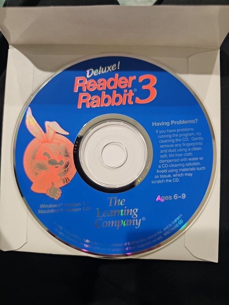 Reader Rabbit 3 The Learning Company Ages 6-9 Disk Only