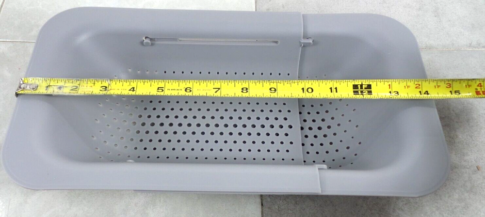 COLLAPSABLE SINK COLANDER AND STRAINER GRAY (O20094-1